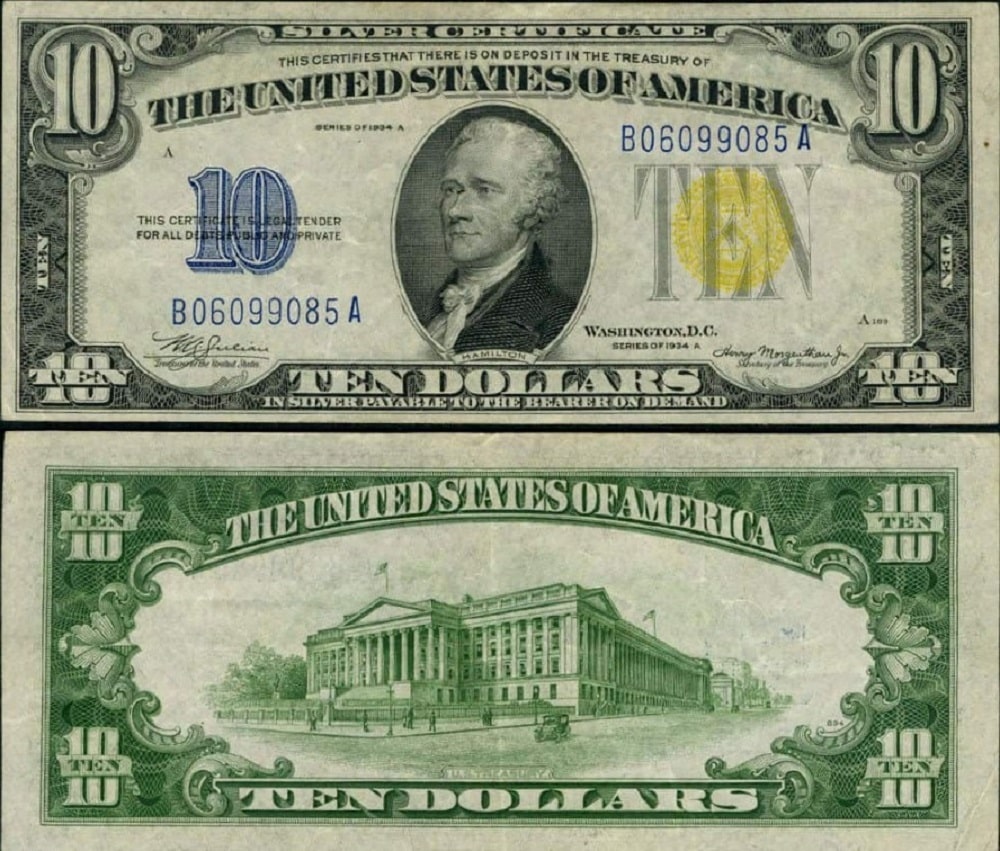 1934 $10 Bill Look Like